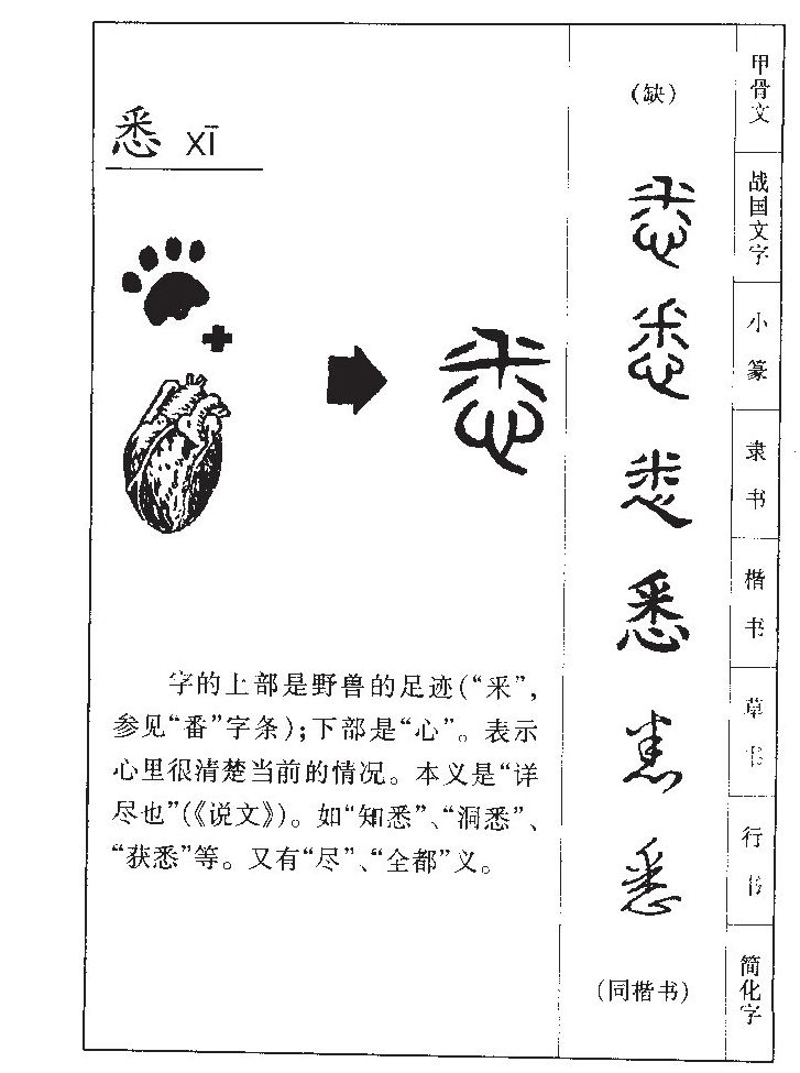 悉字字源字典