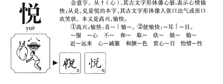 悦字字源字典