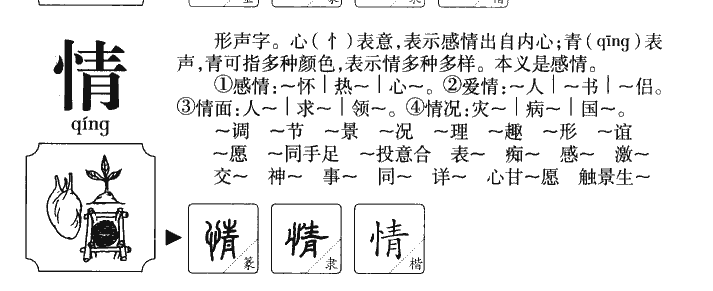 情字字源字典