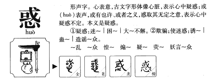 惑字字源字典