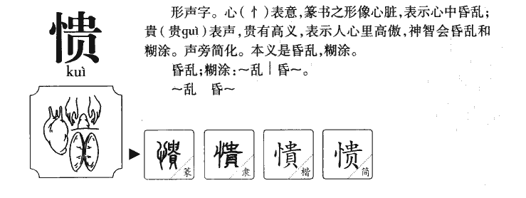 愦字字源字典