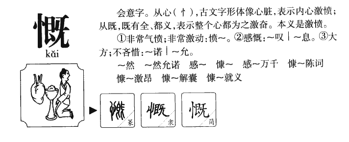 慨字字源字典