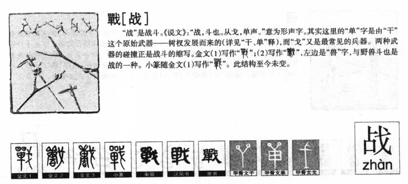 战字字源字典