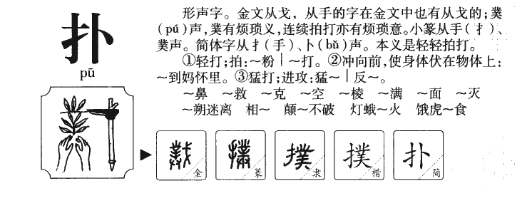 扑字字源字典