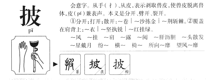 披字字源字典