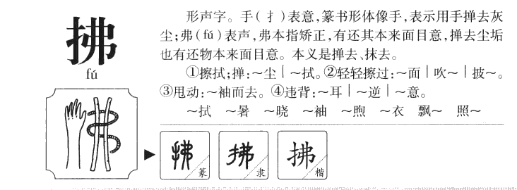 拂字字源字典