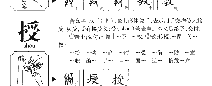 授字字源字典