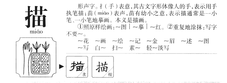 描字字源字典