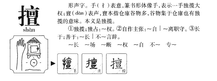 擅字字源字典