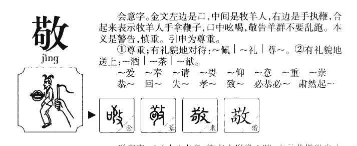 敬字字源字典