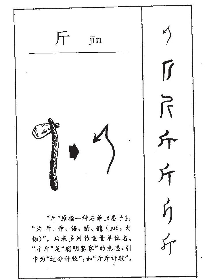 斤字字源字典