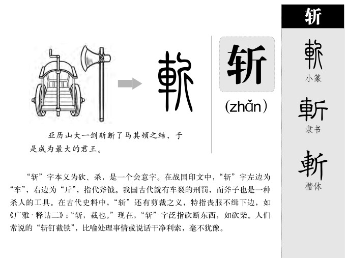 斩字字源字典