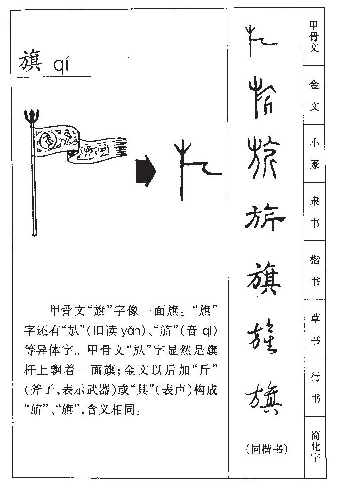 旗字字源字典