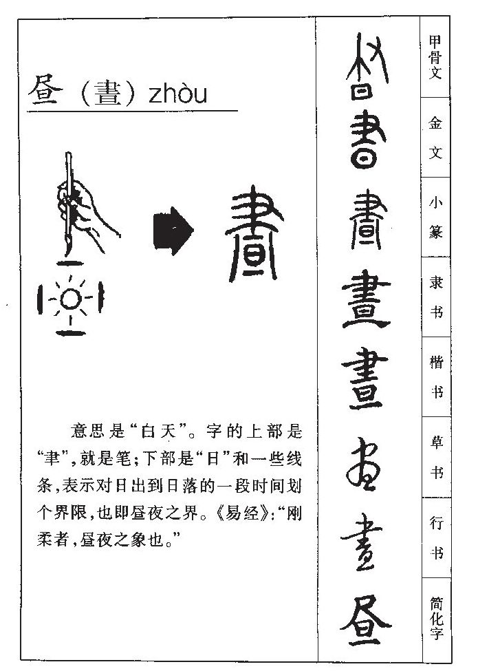 昼字字源字典