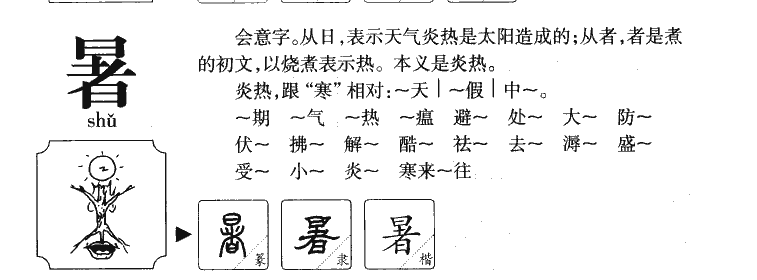 暑字字源字典