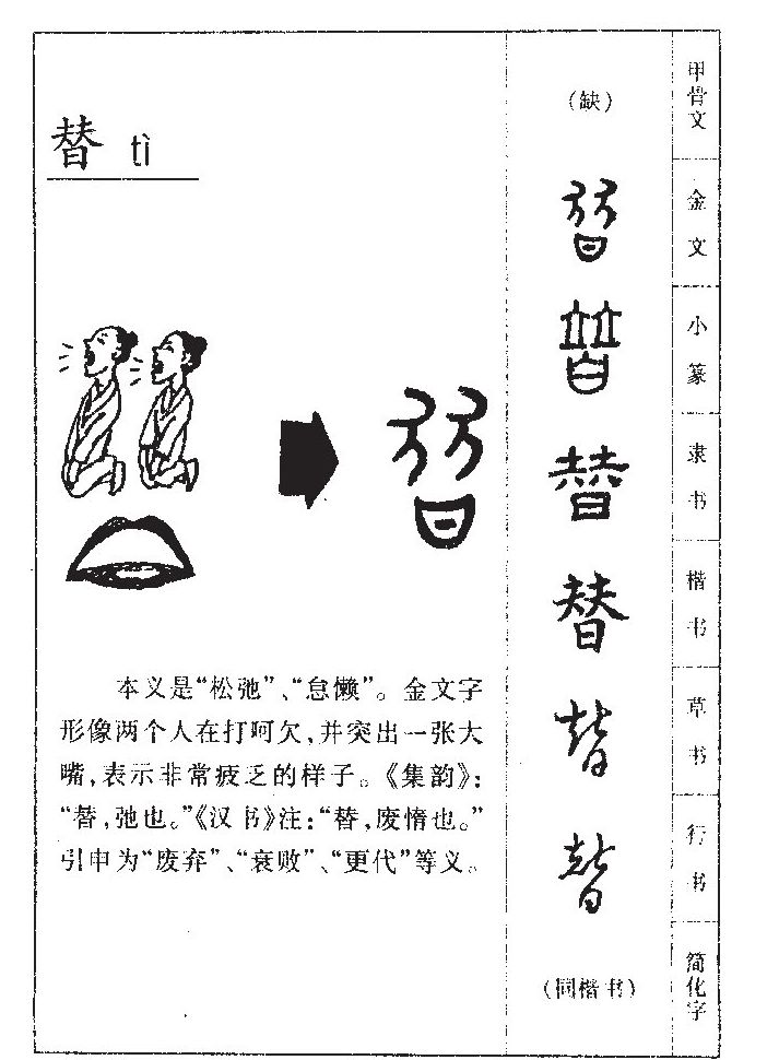 替字字源字典