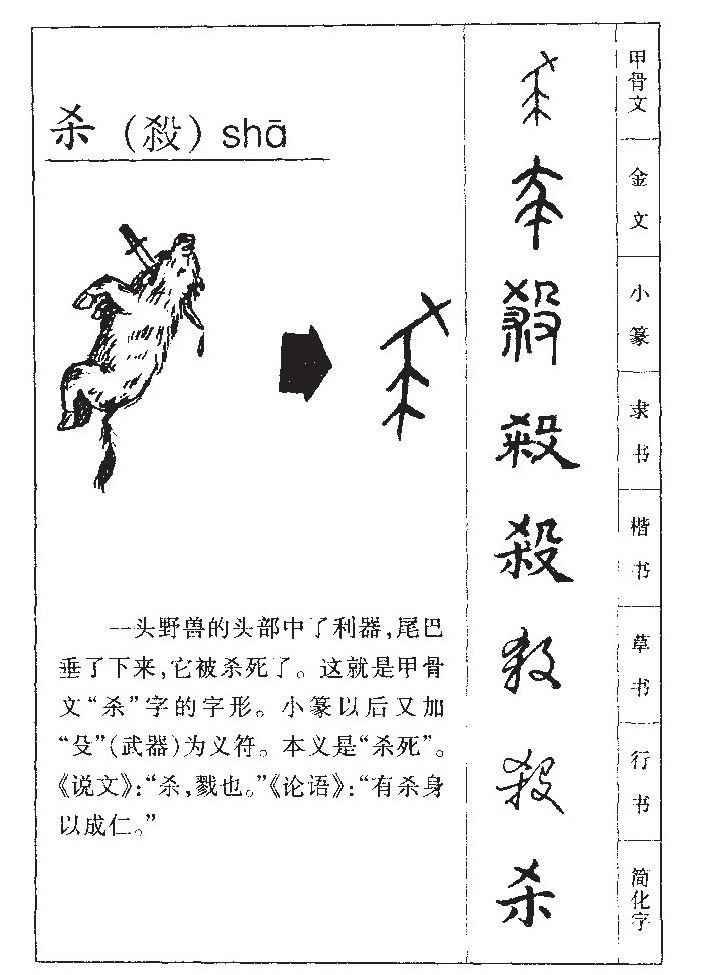 杀字字源字典