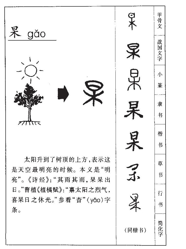 杲字字源字典