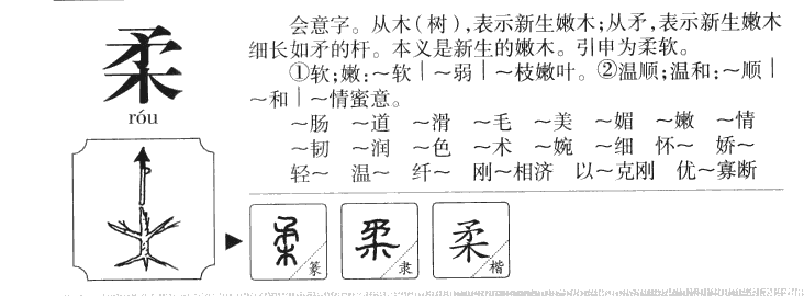 柔字字源字典