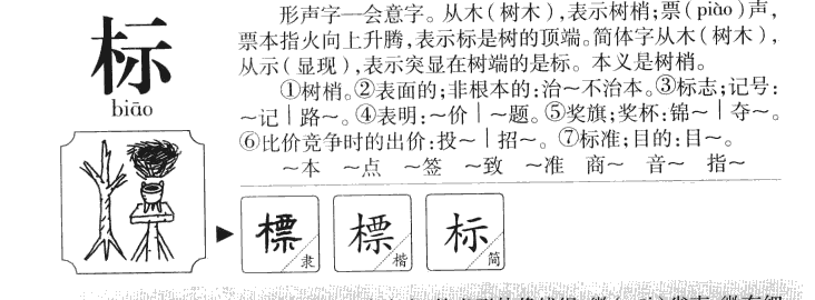 标字字源字典