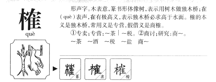 榷字字源字典