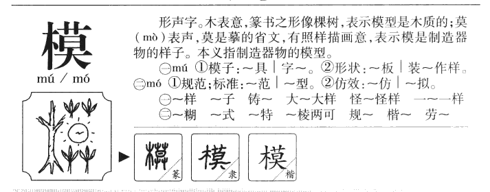 模字字源字典