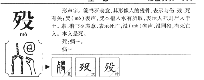 殁字字源字典