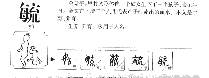 毓字字源字典