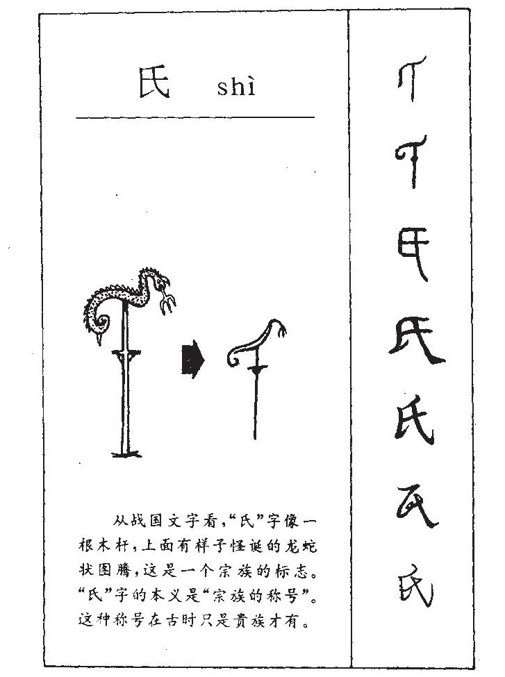 氏字字源字典