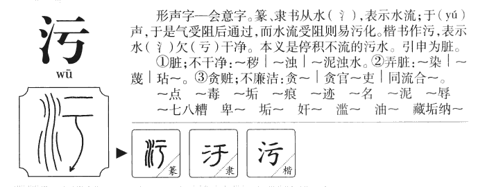 污字字源字典