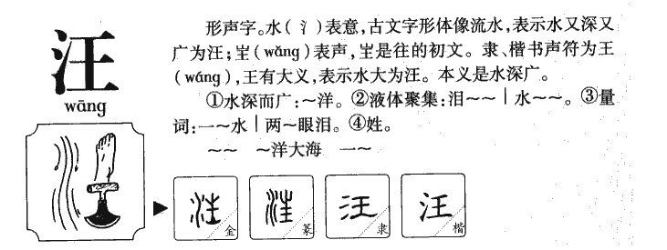 汪字字源字典