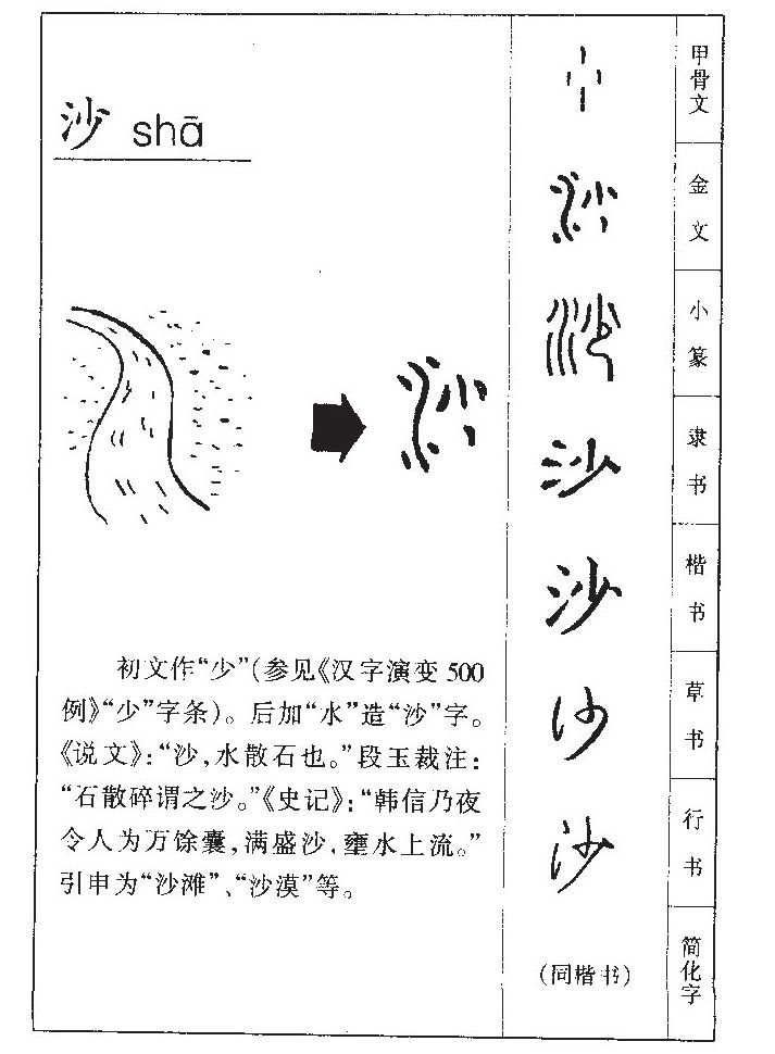 沙字字源字典