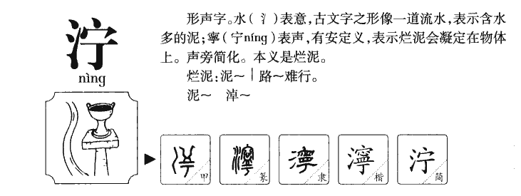 濘字字源字典