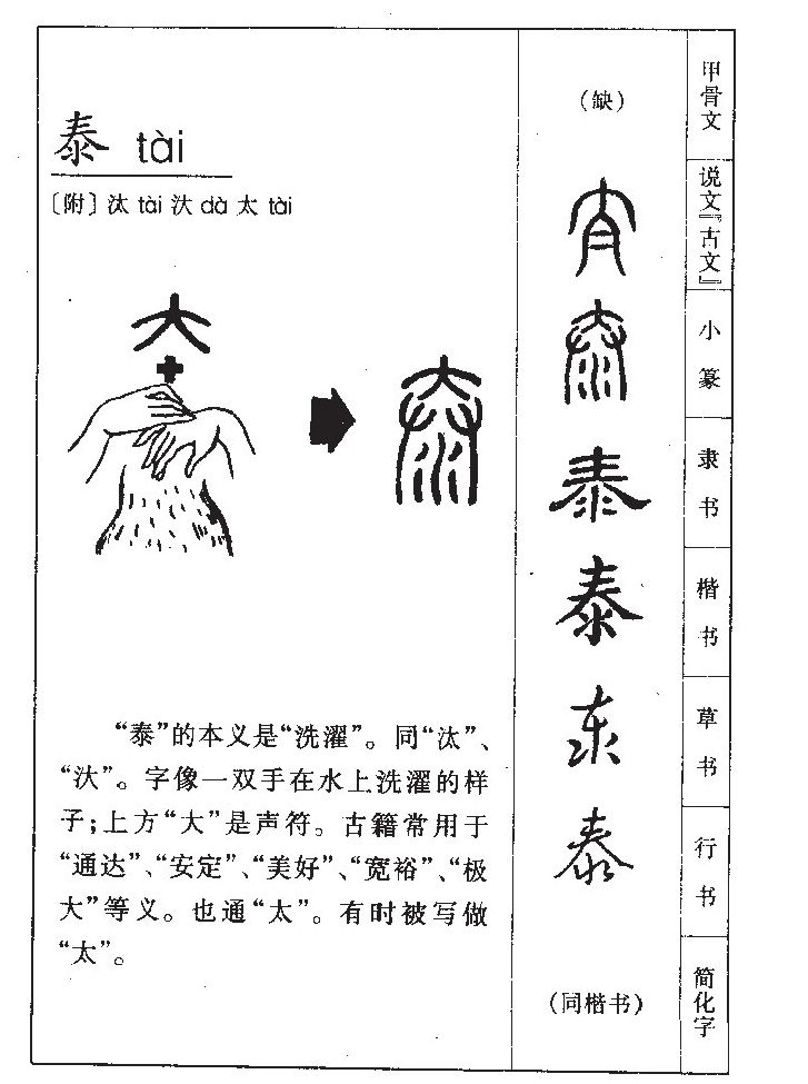 泰字字源字典