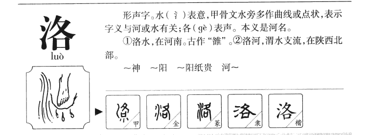 洛字字源字典