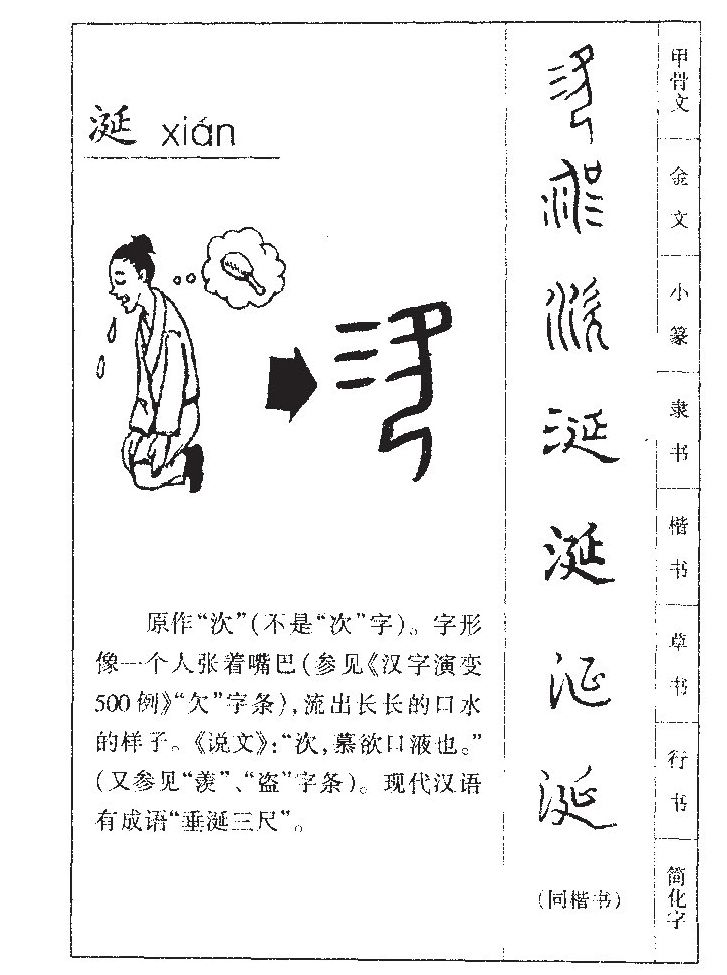 涎字字源字典