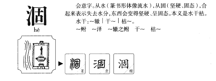 涸字字源字典