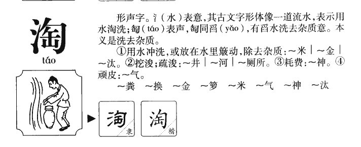 淘字字源字典