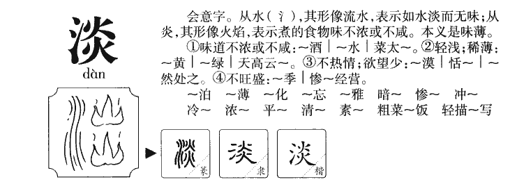 淡字字源字典