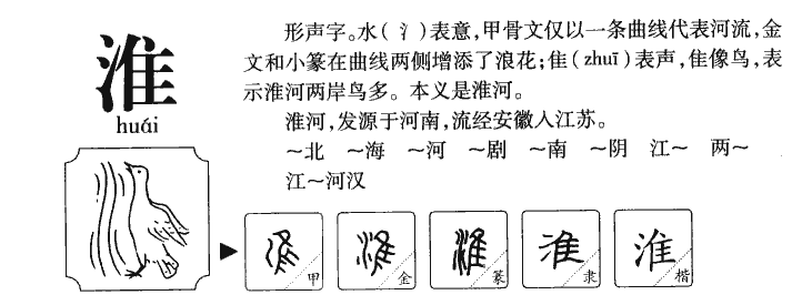 淮字字源字典