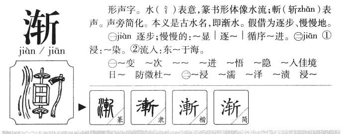 渐字字源字典