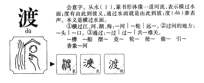 渡字字源字典