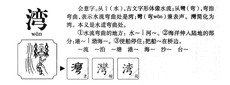 湾字字源字典