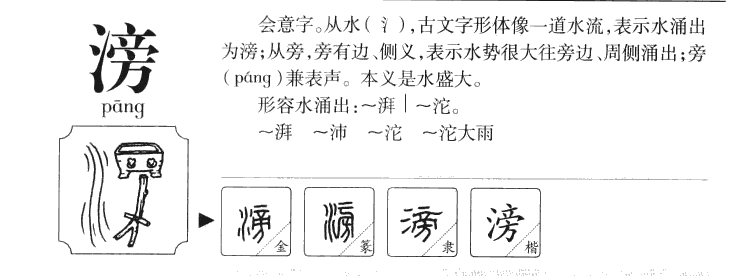 滂字字源字典