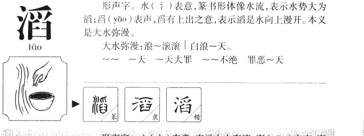 滔字字源字典