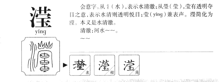 滢字字源字典