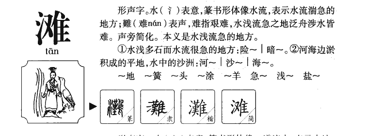 滩字字源字典