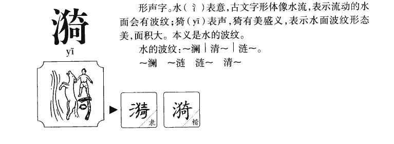 漪字字源字典