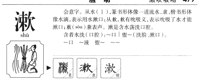 漱字字源字典