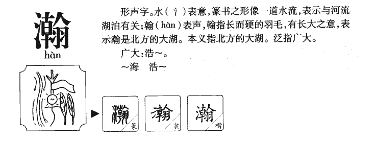 瀚字字源字典